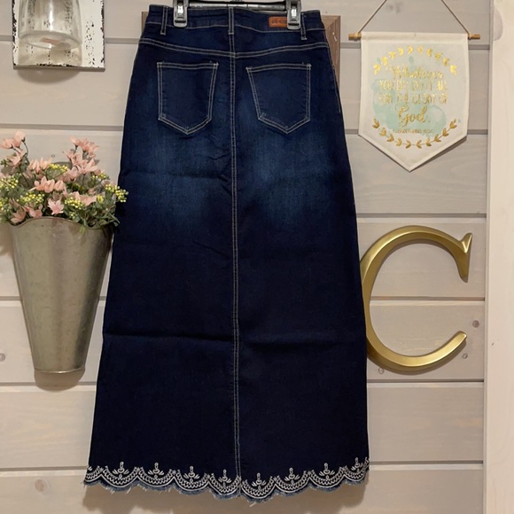 Long Denim Skirt - Picture 2 of 3